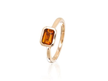 Emerald-Cut Citrine Ring Sale