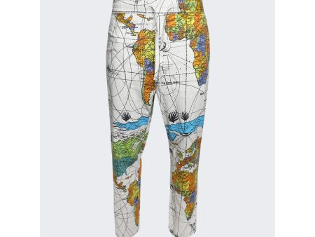 Saint Mxxxxxx | X Dr Woo Pajama World Map Pants | White Online Hot Sale