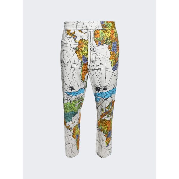 Saint Mxxxxxx | X Dr Woo Pajama World Map Pants | White Online Hot Sale