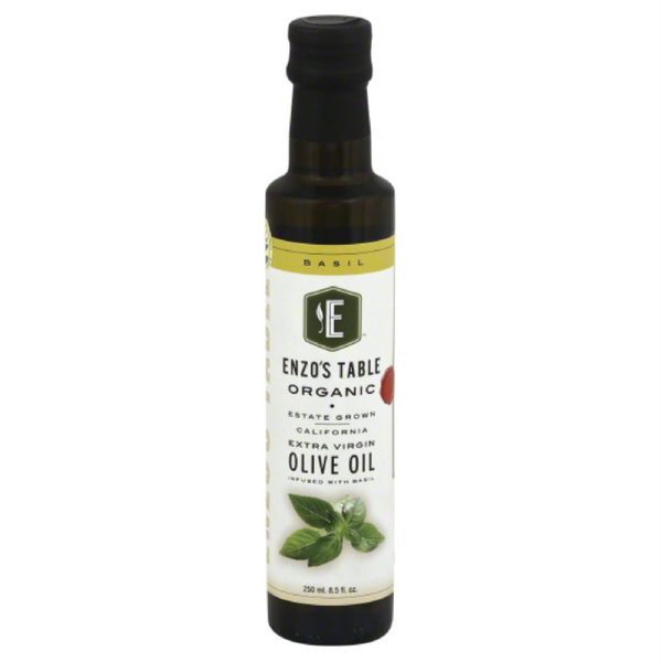 Enzos Table Basil Extra Virgin Organic Olive Oil, 250 Ml (Pack of 12) Online Hot Sale