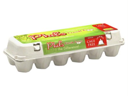 Phils Fresh Eggs Medium Grade A Eggs, 1 Dz (Pack of 15) Supply