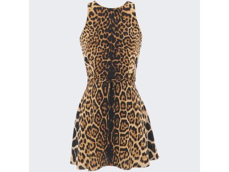 Saint Laurent | Women | Leopard Mini Dress Discount