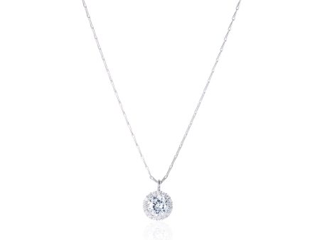 Diamond pendant with halo Online Hot Sale