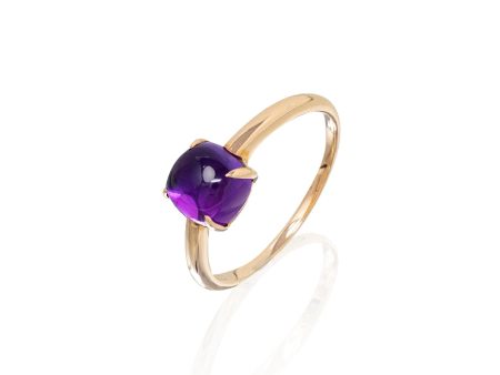 Amethyst Cabochon Ring on Sale