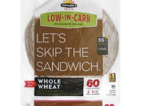 Tumaros Wraps Whole Wheat, 8 Pc (Pack of 6) For Cheap