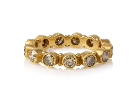 Fancy Brown Diamond Eternity Band For Cheap