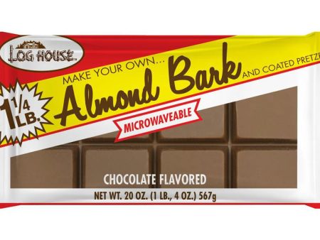 Log House Chocolate Almond Bark, 20 OZ (Pack of 12) Online Sale