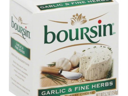 Boursin Garlic & Fine Herbs Gournay Cheese, 5 Oz (Pack of 12) Online Sale