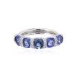 5-Stone Sapphire & Diamond Pave Ring Discount