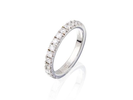 Platinum Part-Way Diamond Band For Sale