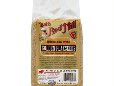 Bobs Red Mill Natural Raw Whole Golden Flaxseeds, 24 Oz (Pack of 4) Online Sale