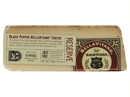 Sartori Black Pepper BellaVitano Cheese, 5.3 Oz (Pack of 12) on Sale