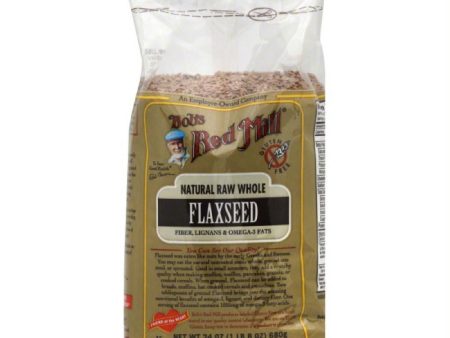 Bobs Red Mill Natural Raw Whole Flaxseed, 24 Oz (Pack of 4) Online Sale