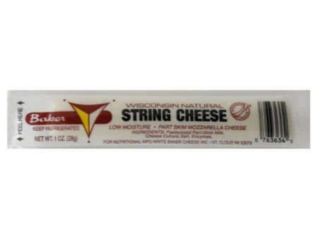 Baker Part Skim Mozzarella String Cheese, 1 Oz (Pack of 24) Online Sale