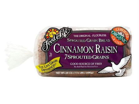 Food For Life Organic 7-Sprouted Whole Grain Cinnamon Raisin Bread, 24 Oz (Pack of 6) Sale