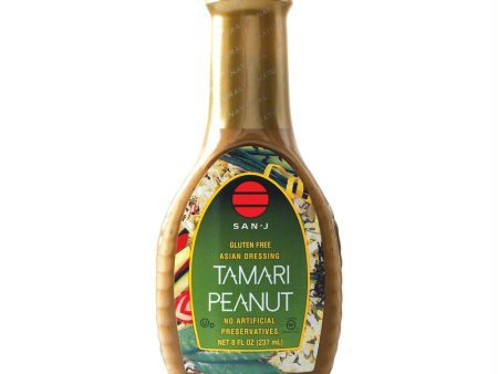 San J Tamari Peanut Asian Dressing, 8 OZ (Pack of 6) Discount