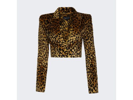 Sergio Hudson | Women | Cropped Bolero Jacket | Cheetah Online