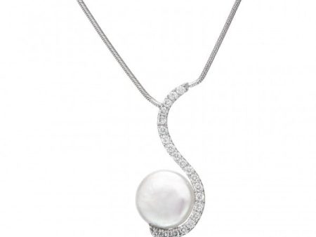 Elegant Cultured Pearl & Diamond White Gold Necklace Online Hot Sale