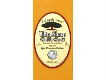 Red Apple Cheese Ultra Sharp Cheddar Cheese, 8 Oz (Pack of 12) Hot on Sale