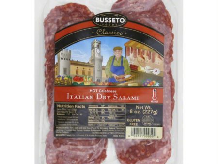 Busseto Medium Hot Hot Calabrese Italian Dry Salami, 8 Oz (Pack of 12) For Sale