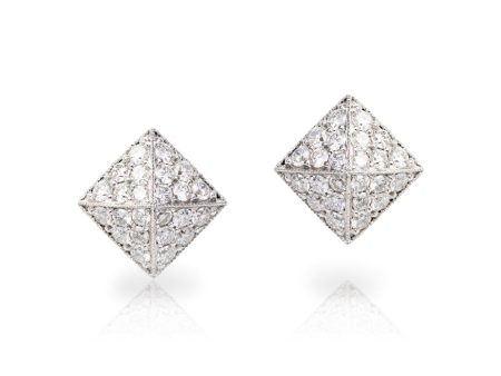 Diamond Pyramid Stud Earrings Online Sale