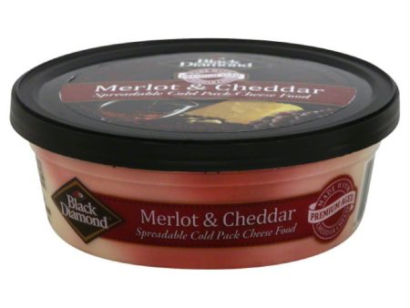 Black Diamond Merlot & Cheddar Spreadable Cheese Food, 8 Oz (Pack of 12) Online