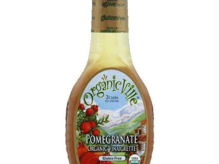 OrganicVille Gluten Free Vinaigrette Pomegranate Organic, 8 OZ (Pack of 6) For Sale