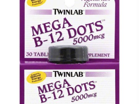 TwinLab Tablets 5000 mcg Mega B-12 Dots, 30 ea For Sale