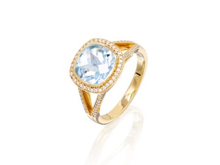 Sky Blue Topaz Ring Online now