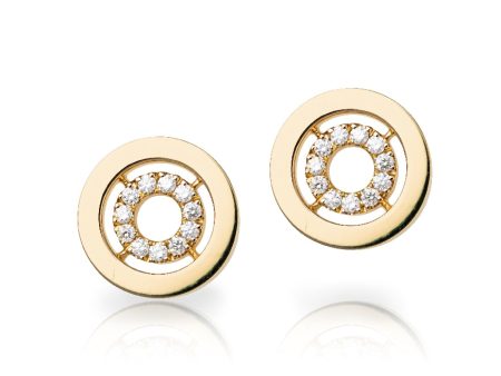 Rose Gold Eternita  Stud Earrings Cheap