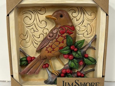 JIM SHORE ROBIN PLAQUE-4244 Fashion