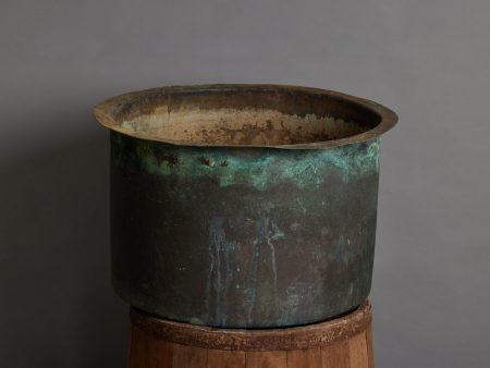 19th Century Large French Copper Pot with a Drainage Hole in Bottom Sale