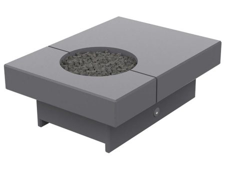 Modern Off-Set Concrete Fire Table Discount