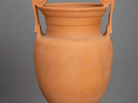 Tall Scroll Handle Terra Cotta Greek Krater ca 1940 Online