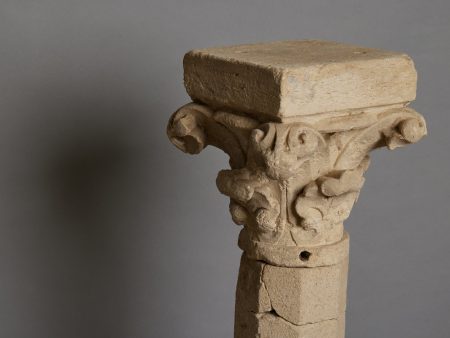 17th Century French 2 Part Limestone Column from an Abbey Supply