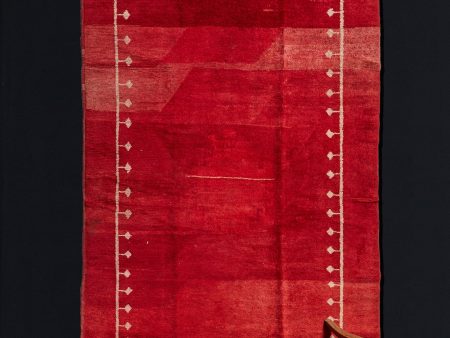 Turkish Red Ground Carpet with Central Cream Arrow Border ........................... (4  11   x 9  6  ) Hot on Sale