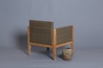 Pair of Teak and All Weather Rattan Arm Chairs Online now