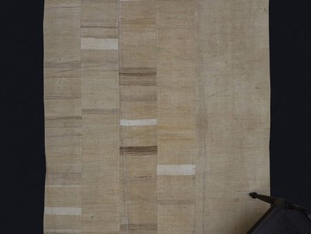 6 Banded Natural Color Hemp & Cotton Carpet with a Backing ........................ (5  8   x 7  10  ) Online Hot Sale