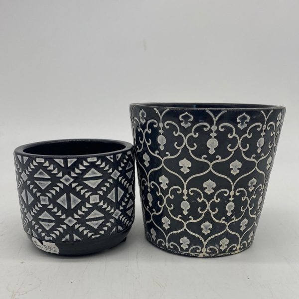 Black Motif Pots Online