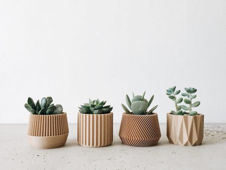 Set of 4 planters - Oslo Origami Kobe Stockholm Discount