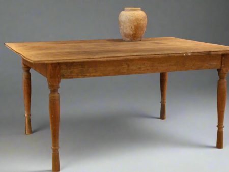 19th Century Dutch Colonial Teak Table with 3 Board Top with Molded Edge and Cut in Frame For Discount