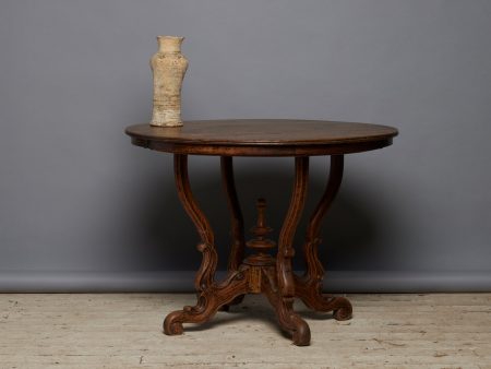 Mid 19th Century Victorian Center Table from Sumatra with a Single Board Top Cheap