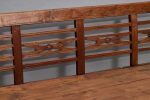 Deep Seated Delicately Carved Dutch Colonial Teak Bench from Java Discount