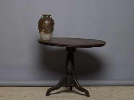 19th Century Dutch Colonial Teak Tea Table with a Baluster Base from Java Supply