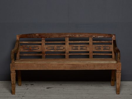 Classic Dutch Colonial Teak Bench from Java Fashion