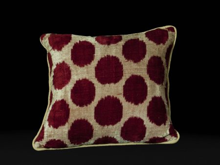 Uzbec Silk Velvet Ikat Pillow Supply