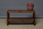 Mid Century Teak & Bamboo Two Tiered Coffee Table on Sale