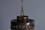 Frosted Glass & Tin Paneled Hanging Moroccan Lantern For Discount