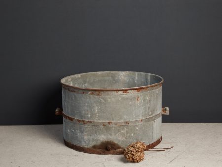 Extra Large French Zinc Planting Pot on Sale