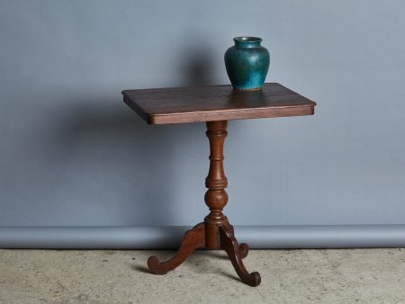 19th Century Natural Teak Candle Stand Sale